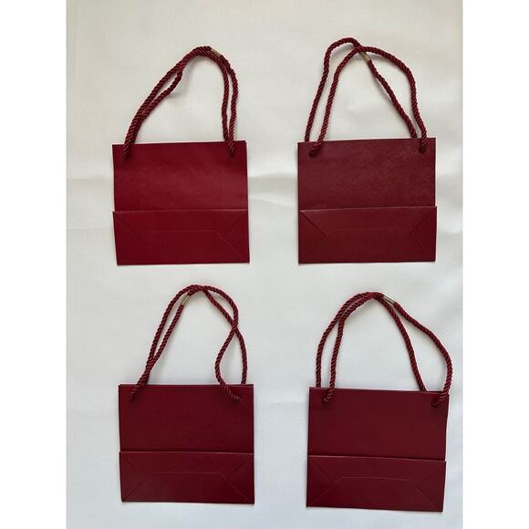 Cartier Textured Gift Bags Burgundy Petite 7 x 7 7/8 in. Set Of Four - Picture 7 of 15